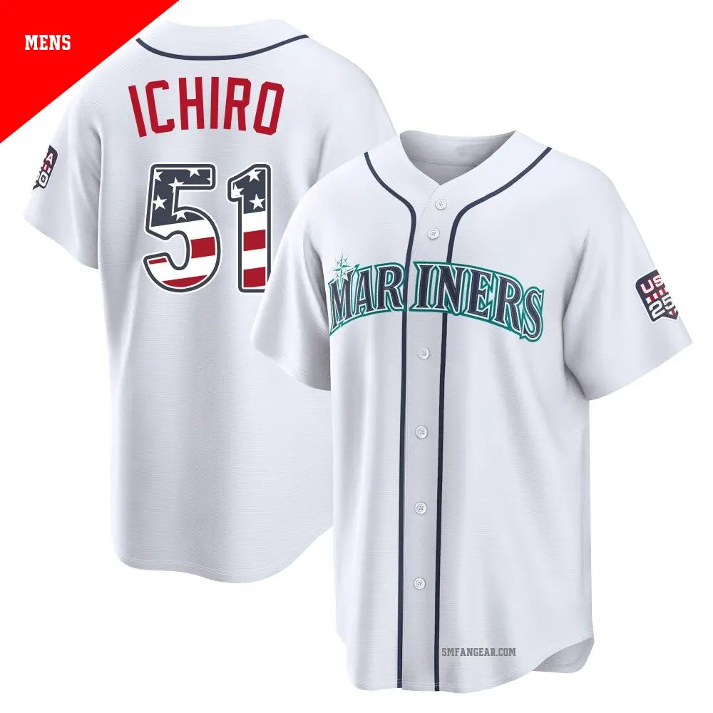 Men's #51 Ichiro Suzuki Seattle Mariners Cream Elite Alternate Jersey
