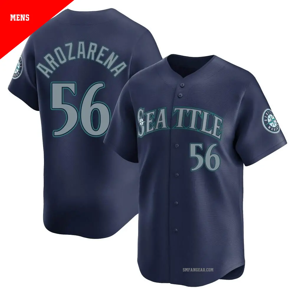 Men's #56 Randy Arozarena Seattle Mariners Navy Limited Road Jersey